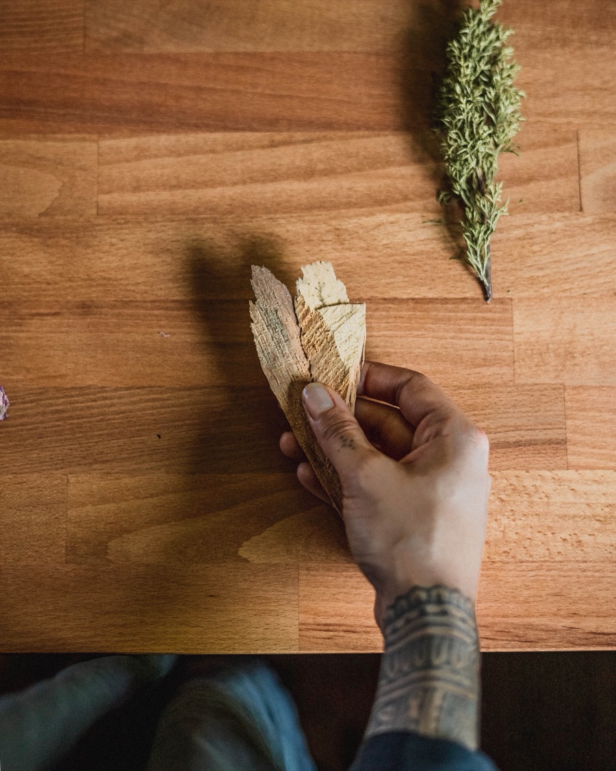Palo santo and botanicals