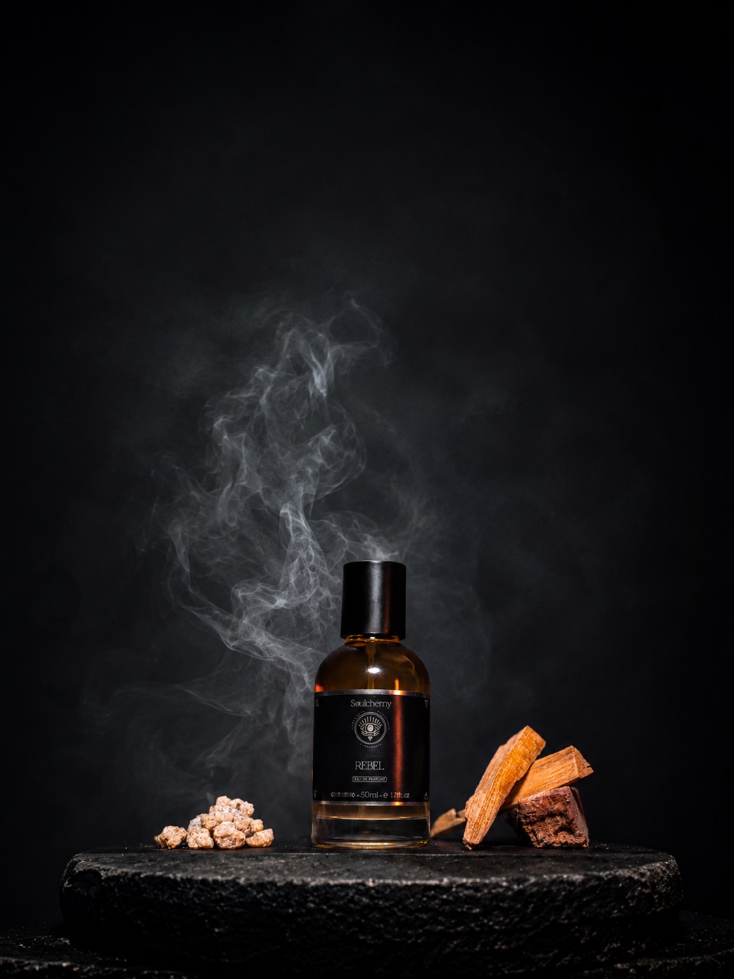 Rebel — Eau de Parfum, smoked frankincense and palo santo