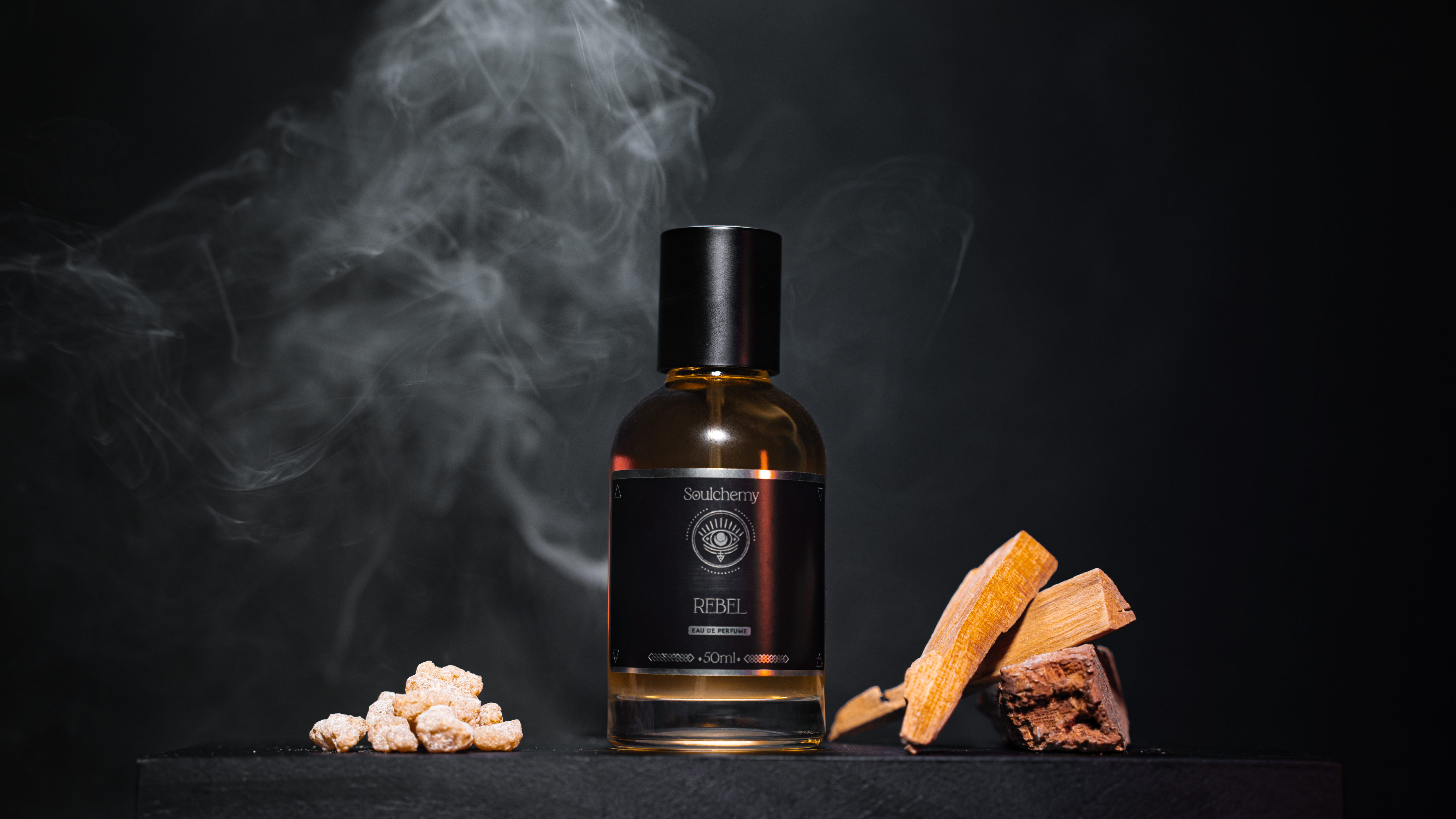 Rebel — Eau de Parfum, smoked frankincense and palo santo