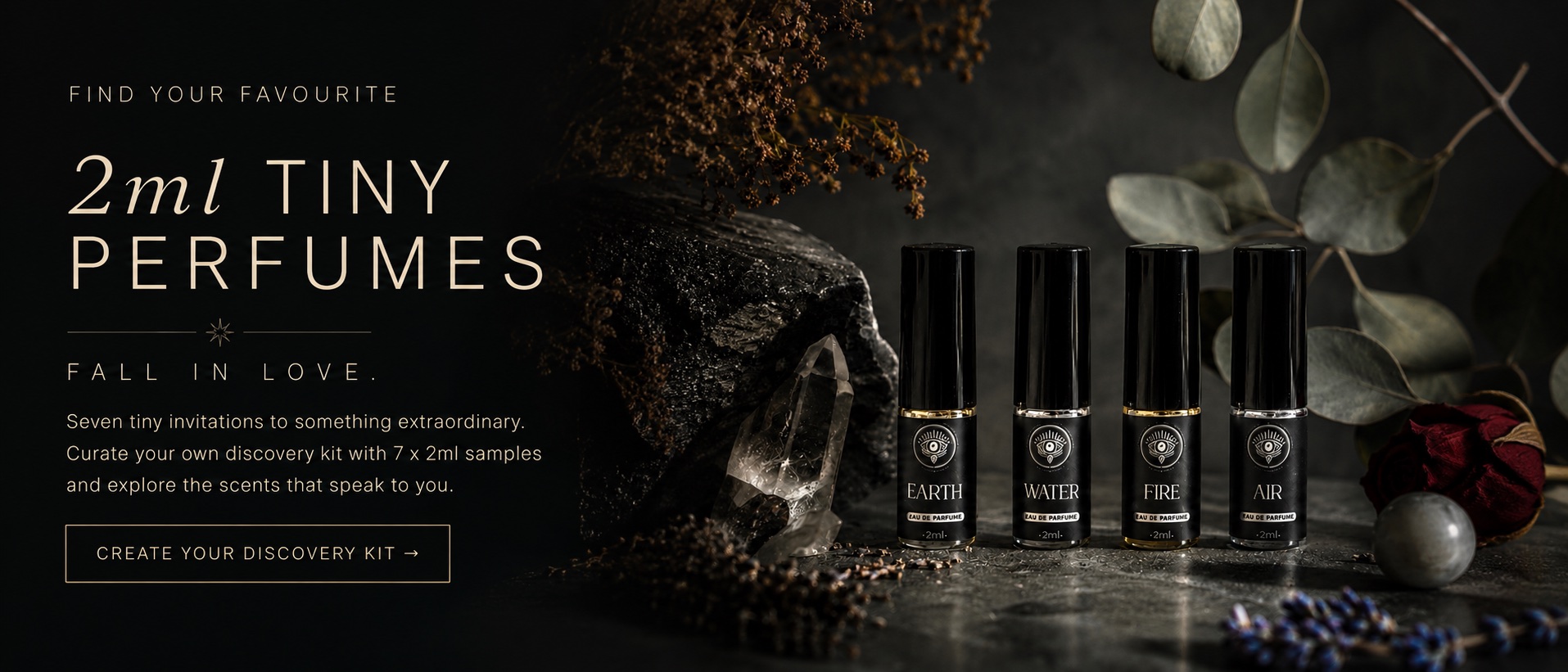 2ml tiny perfumes — fall in love. Create your discovery kit.